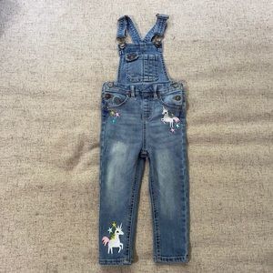2T unicorn overalls